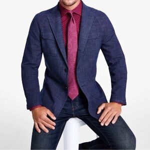Men's Navy Blue Sport Coat - Classic Tailored Blazer
